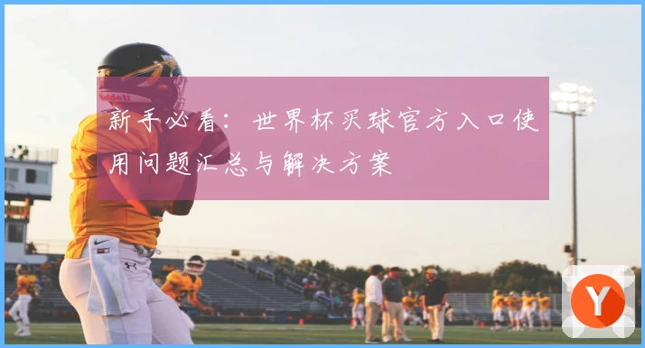 新手必看：世界杯买球官方入口使用问题汇总与解决方案